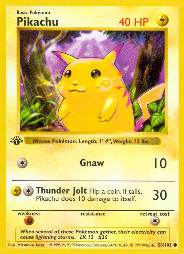 Alert Drawing Base Pikachu #58/102 Base Price — $12.29 | CardPrice