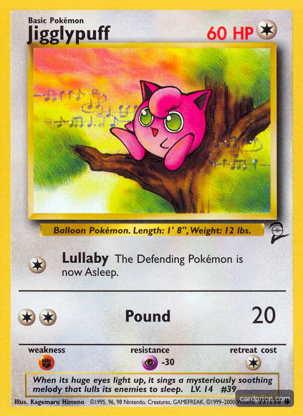 Alert Drawing Base Jigglypuff #77/130 Base Set 2 Price — $1.45 | CardPrice