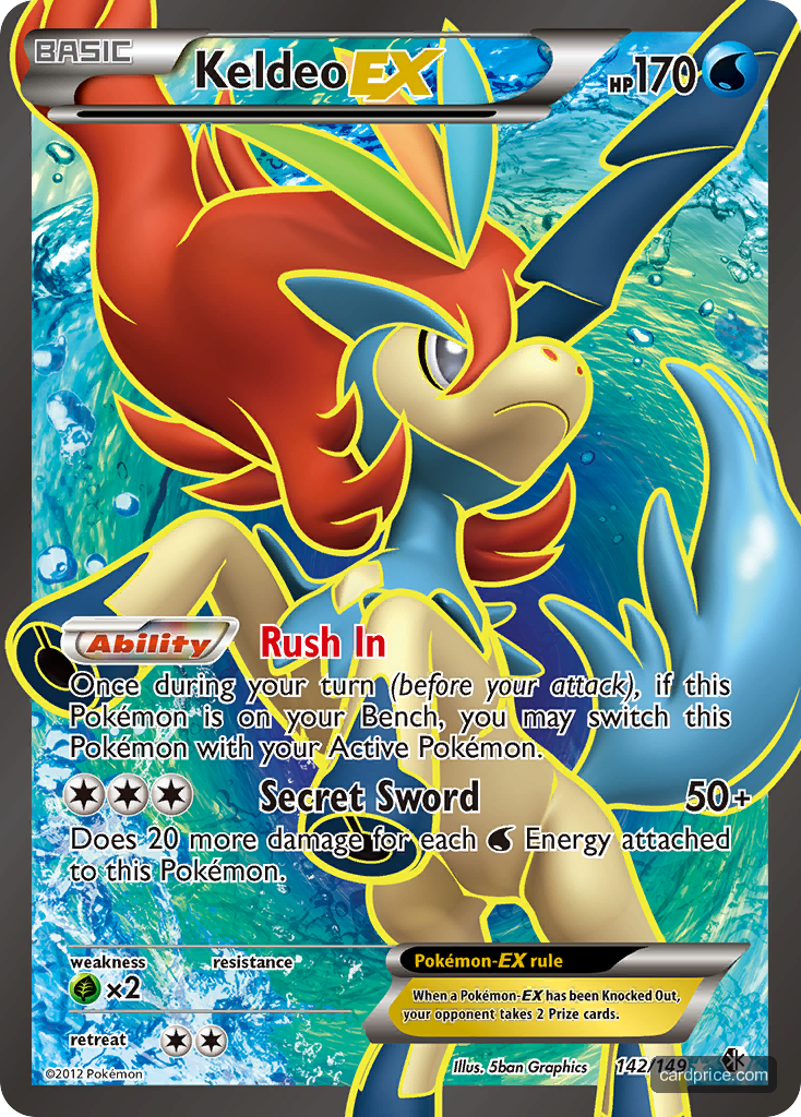 Keldeo-EX — the most valuable Keldeo card