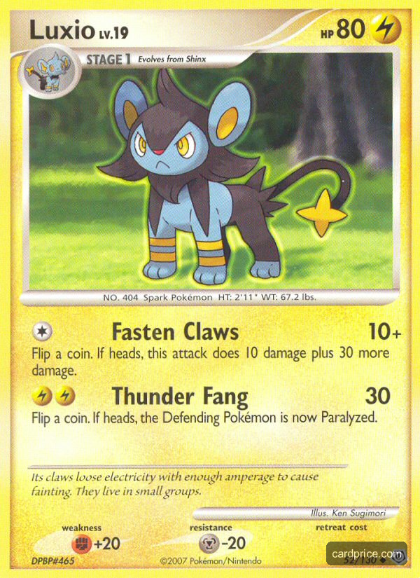 Luxio — the most valuable Luxio card