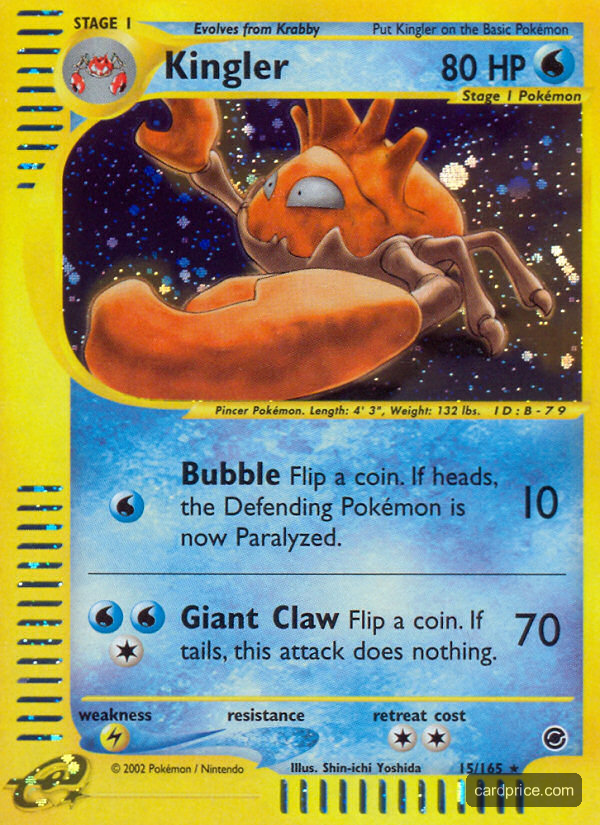 Kingler — the most valuable Kingler card