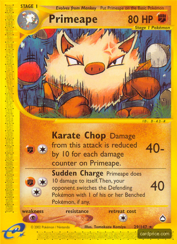 Primeape — the most valuable Primeape card