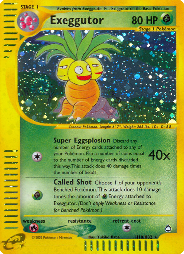 Exeggutor — the most valuable Exeggutor card
