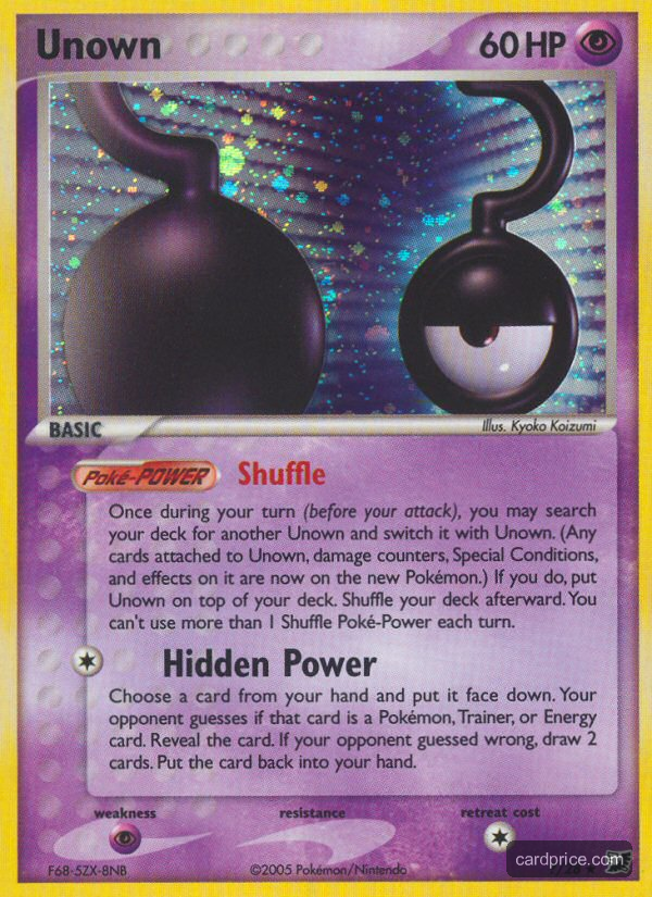 Unown — the most valuable Unown card