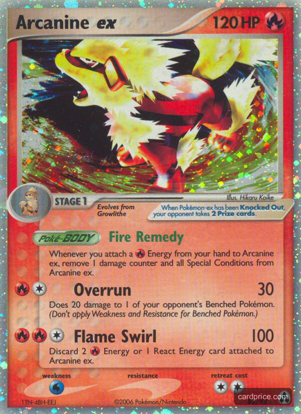 Arcanine ex — the most valuable Arcanine card