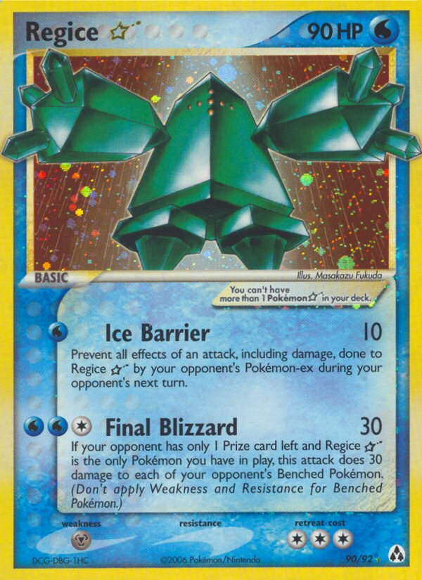 Regice ★ — the most valuable Regice card