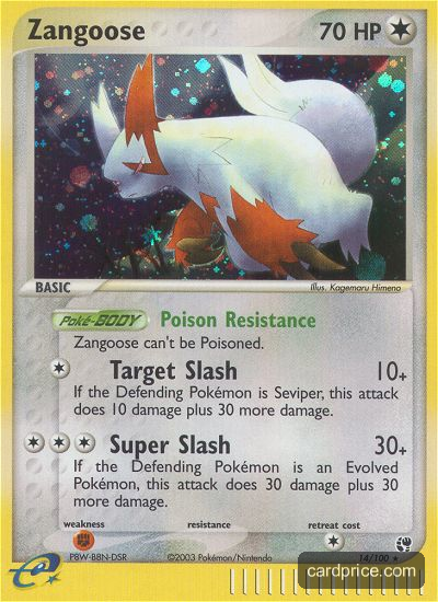 Zangoose — the most valuable Zangoose card