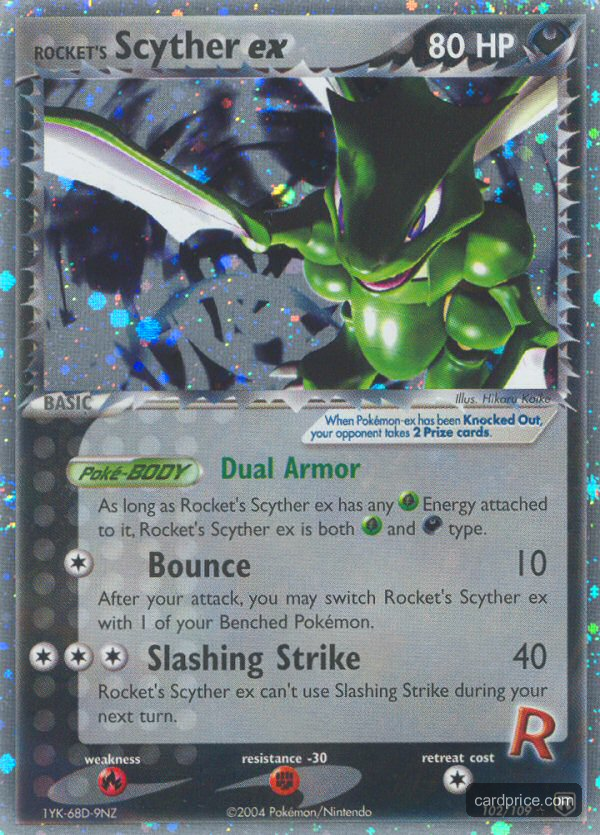 Rocket's Scyther ex — the most valuable Scyther card