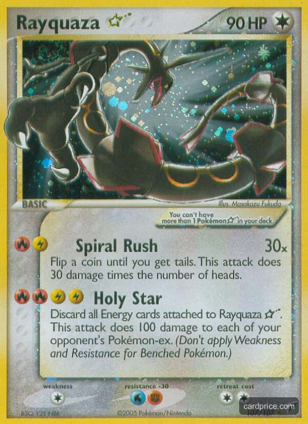 Rayquaza ★ — the most valuable Rayquaza card