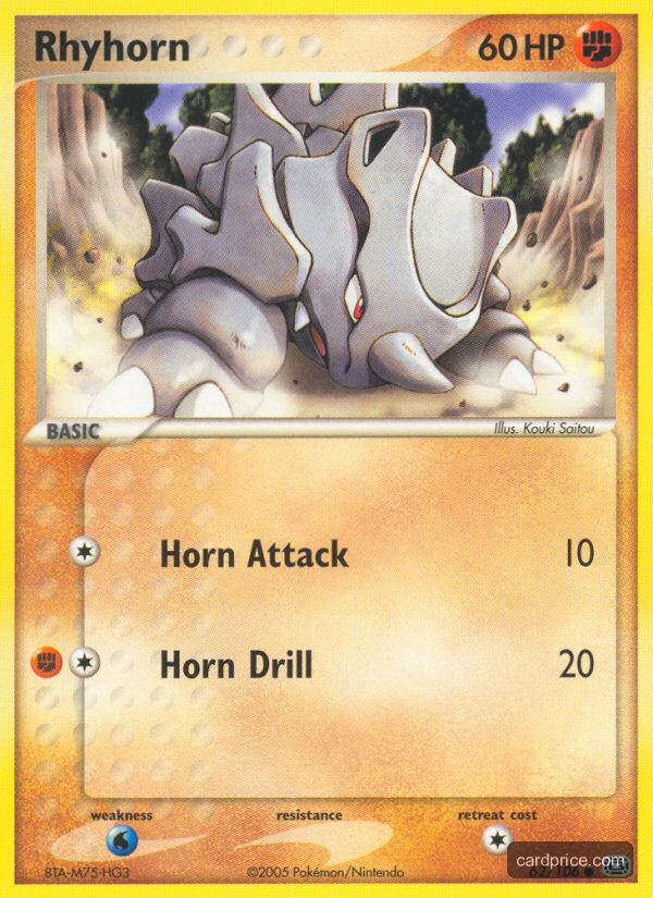 Rhyhorn — the most valuable Rhyhorn card