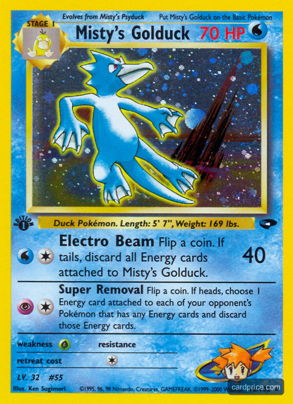 Misty's Golduck — the most valuable Golduck card