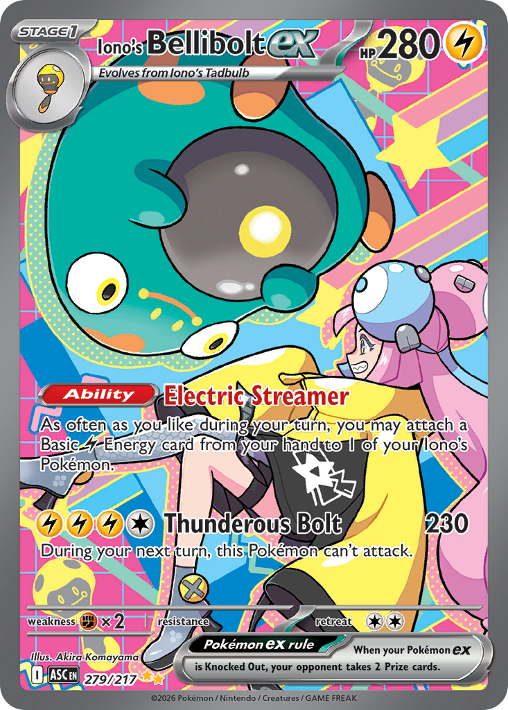 Iono's Bellibolt ex — the most valuable Bellibolt card