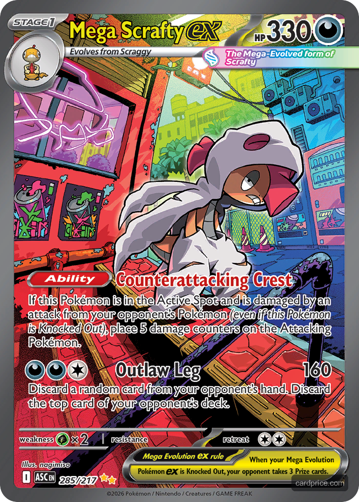 Mega Scrafty ex — the most valuable Scrafty card