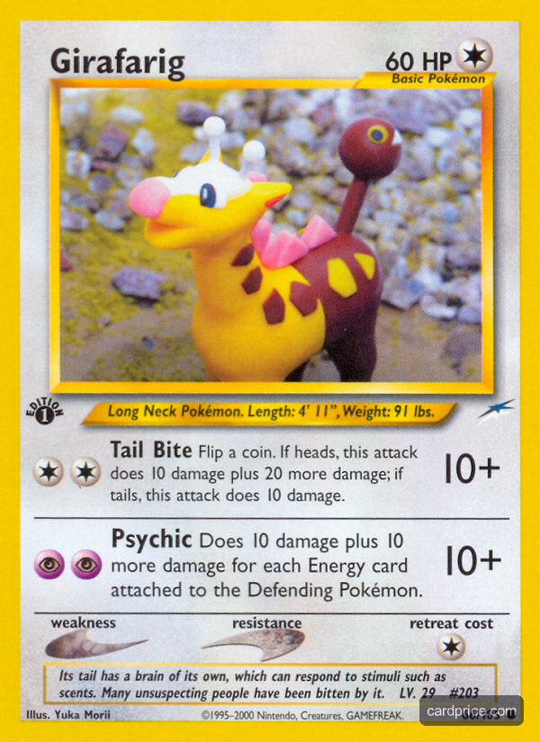 Girafarig — the most valuable Girafarig card