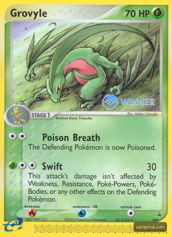 Grovyle — the most valuable Grovyle card
