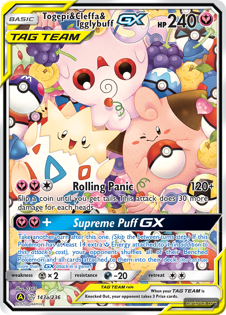 Togepi & Cleffa & Igglybuff-GX — the most valuable Togepi card
