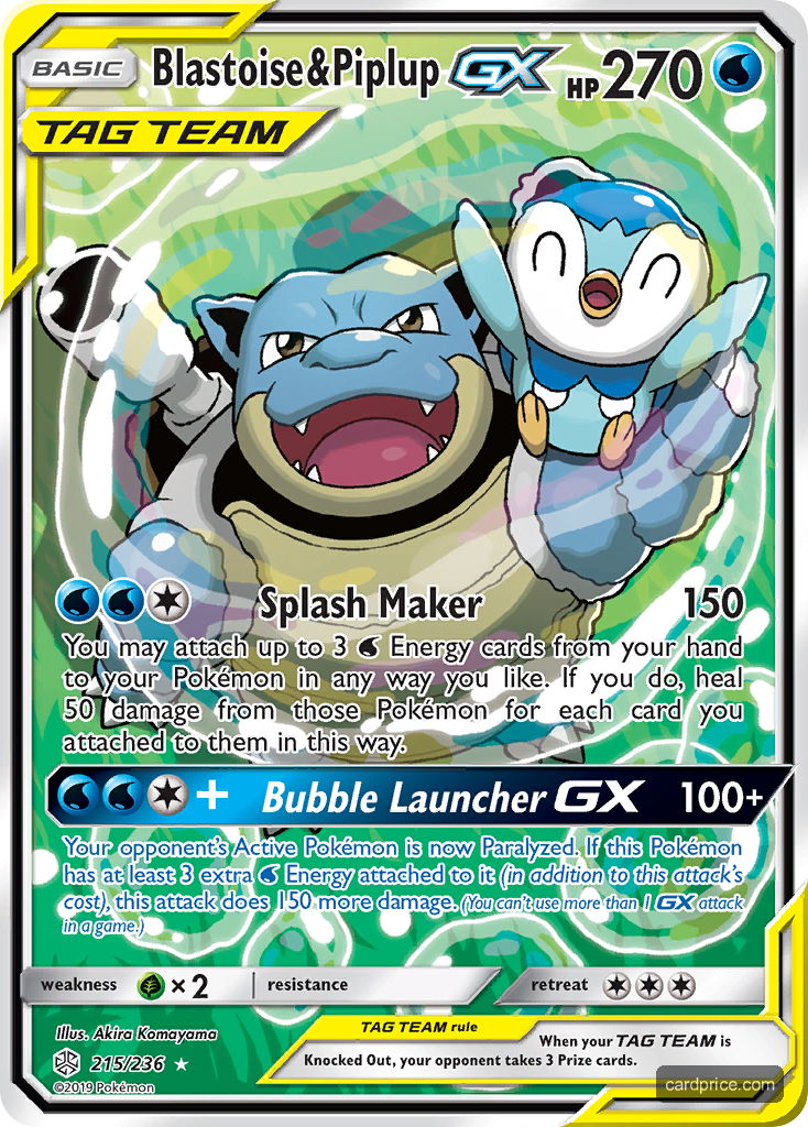 Blastoise & Piplup-GX — the most valuable Piplup card