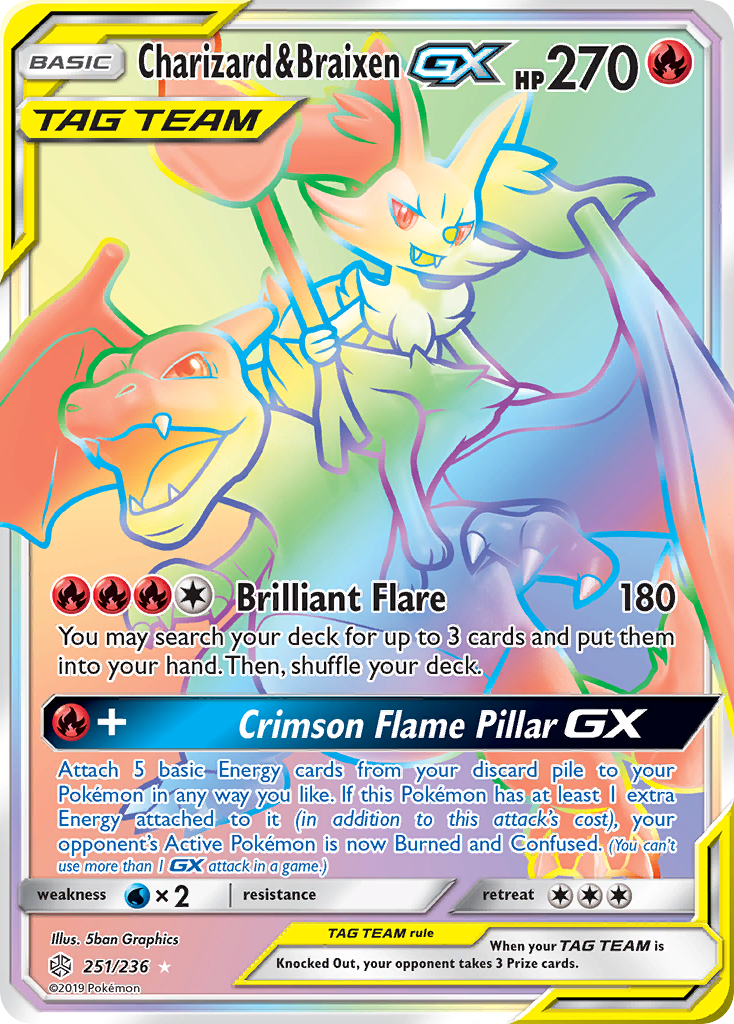 Charizard & Braixen-GX — the most valuable Braixen card