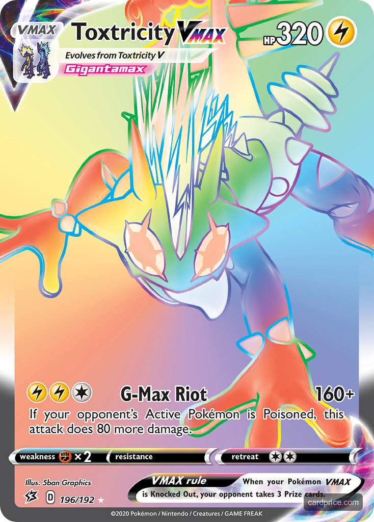 Toxtricity VMAX — the most valuable Toxtricity card
