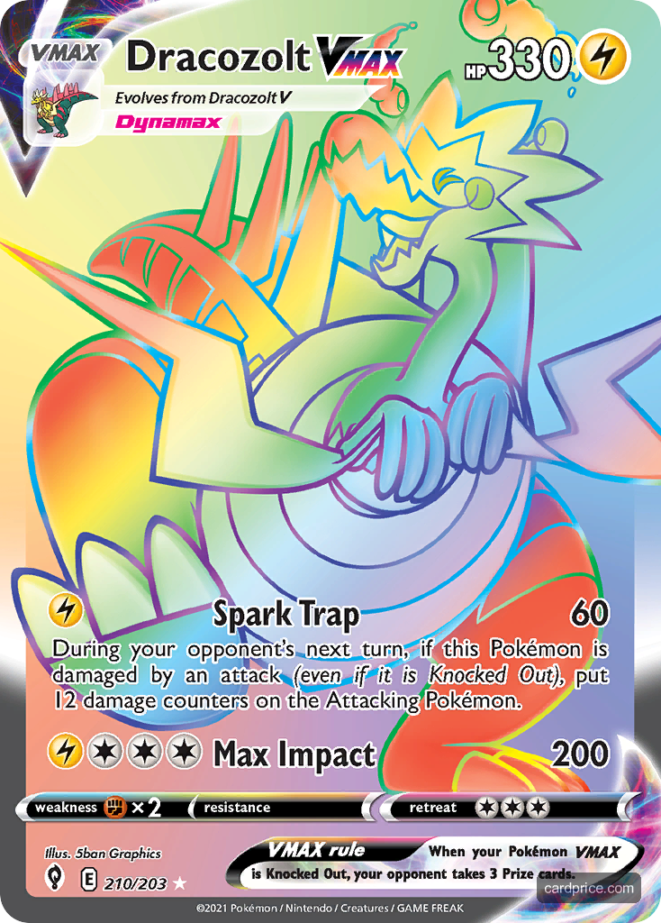 Dracozolt VMAX — the most valuable Dracozolt card