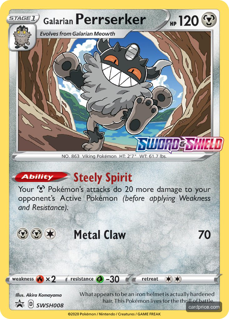 Galarian Perrserker — the most valuable Perrserker card