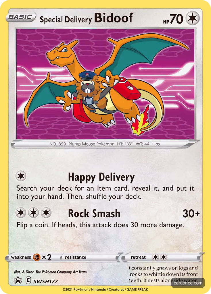 Special Delivery Bidoof — the most valuable Bidoof card
