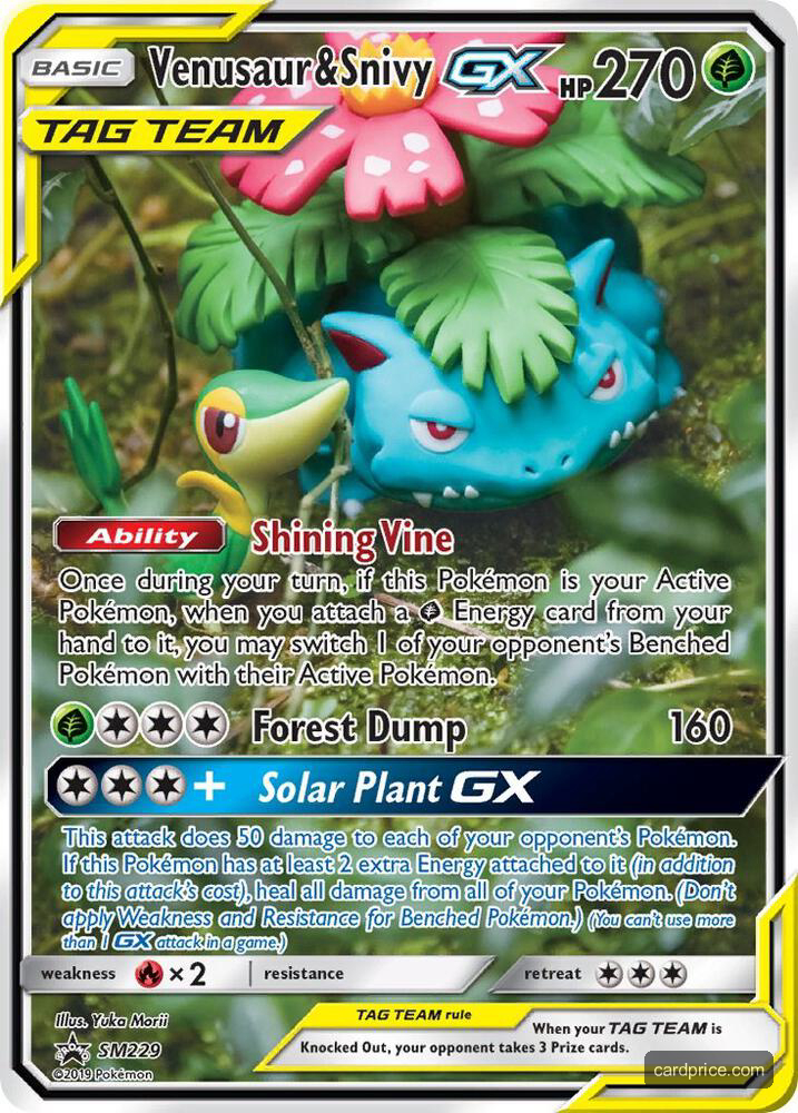 Venusaur & Snivy GX — the most valuable Snivy card