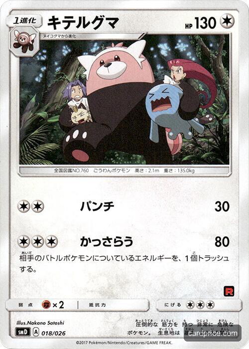 Bewear — the most valuable Bewear card