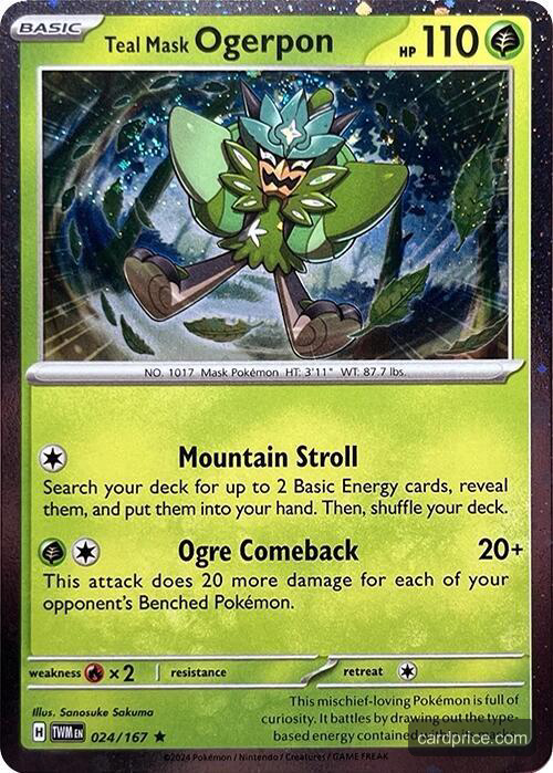 Teal Mask Ogerpon — the most valuable Ogerpon card