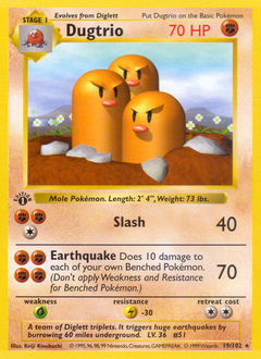 Dugtrio Base #19