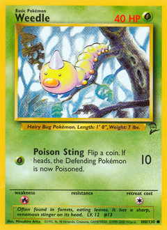 Weedle #100 Base Set 2