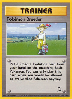 Pokémon Breeder #105 Base Set 2