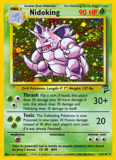 Nidoking #11 Base Set 2