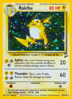 Raichu #16 Base Set 2