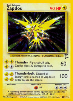 Zapdos #20 Base Set 2