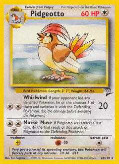Pidgeotto Base Set 2 #28