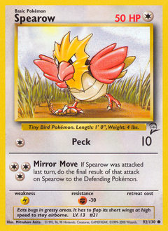 Spearow #92 Base Set 2