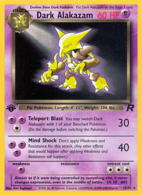 Dark Alakazam #18 Team Rocket