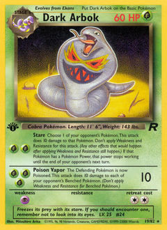 Dark Arbok #19 Team Rocket