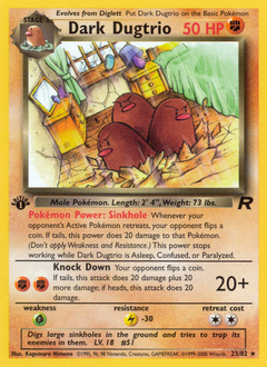 Dark Dugtrio #23 Team Rocket