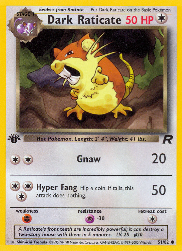 Dark Raticate #51 Team Rocket