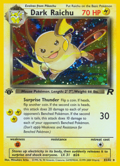 Dark Raichu #83 Team Rocket