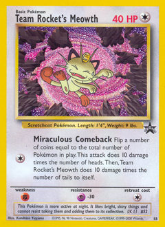 Team Rocket's Meowth #18 Wizards Black Star Promos
