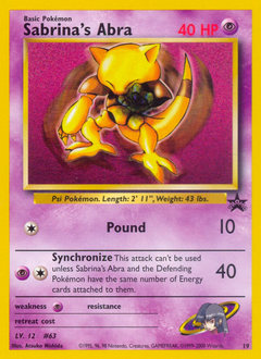Sabrina's Abra #19 Wizards Black Star Promos