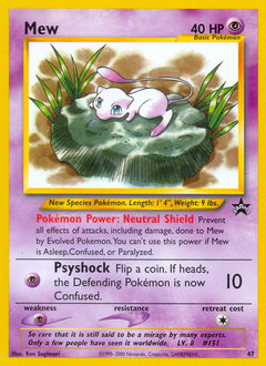Mew #47 Wizards Black Star Promos