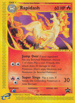 Rapidash #51 Wizards Black Star Promos