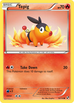 Tepig #16 Black & White