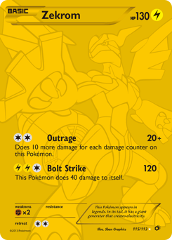 Zekrom #115 Legendary Treasures