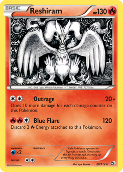 Reshiram #28 Legendary Treasures
