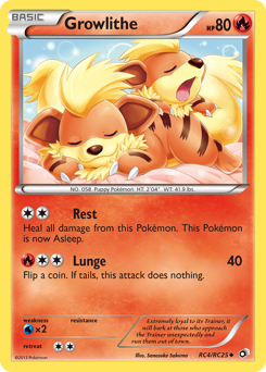 Growlithe Legendary Treasures #RC4